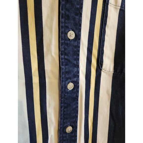 Eddie Bauer Mens Striped Long Sleeve Button Up Lg - Picture 4 of 7